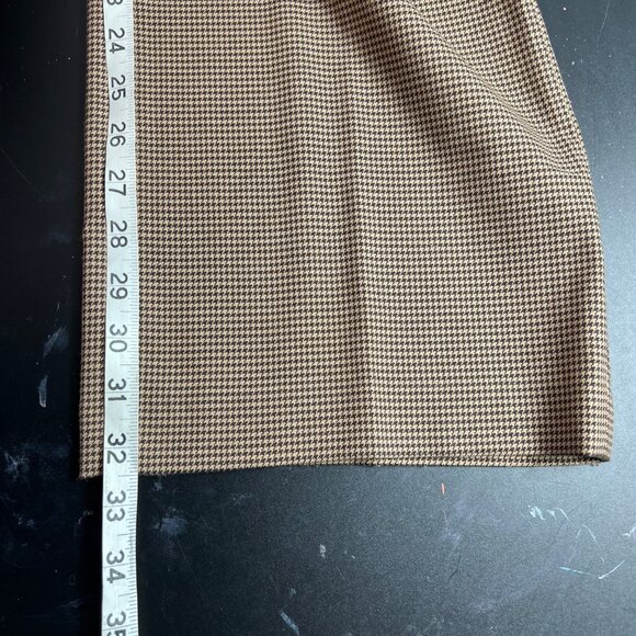 VTG Lauren Ralph Lauren Houndstooth Brown Women's Sanderson Dress Pants Size 8 - Picture 6 of 11